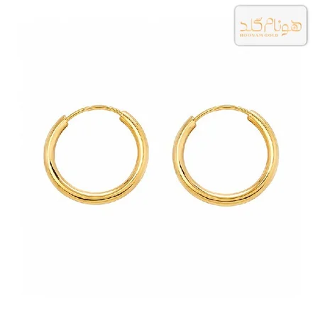 گوشواره طلا حلقه ای آینه ای سوپر E۱۵۲
