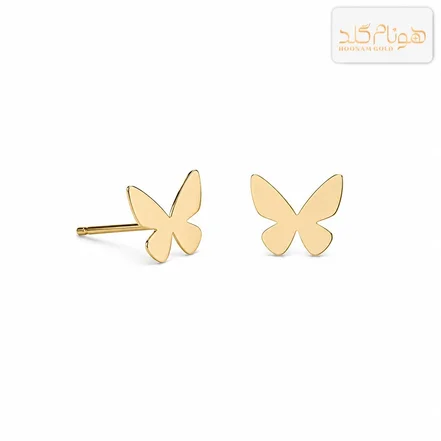 گوشواره طلا میخی پروانه E801