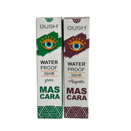 ریمل رنگی ضد آب و حجم دهنده G.U.S.H (سبز و زرشکی و قهوه ای)