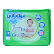 پوشک کودک چسبی مولفیکس مدل اقتصادی سه بعدی سایز 4 بسته 34 عددی