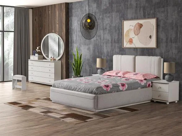 سرویس خواب دونفره پارچه ای ساده آوینا