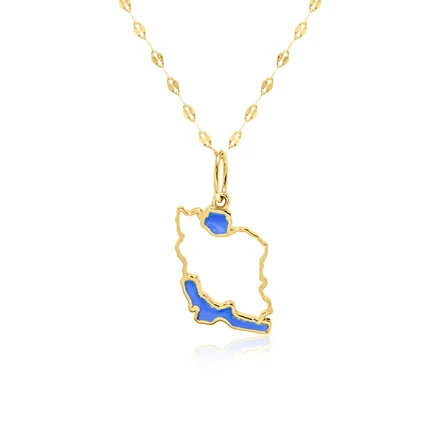 آویز طلا ۱۸ عیار مدل ایران (سایز کوچک) - طلای هما فروشگاه معتبر آنلاین طلا