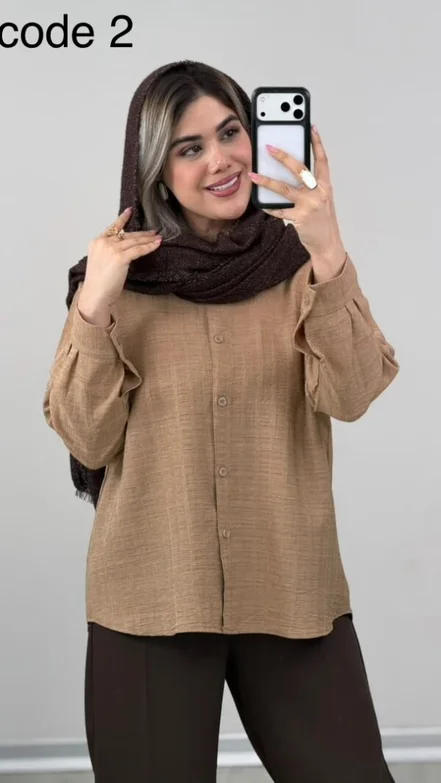 شومیز پشت پاپیون کد 09861 A-18