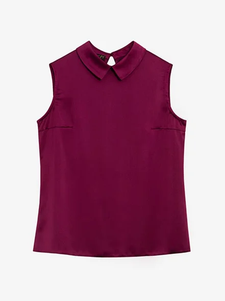 تاپ زنانه مجلسی ساتن کلاسیک نغمه بُرنُس