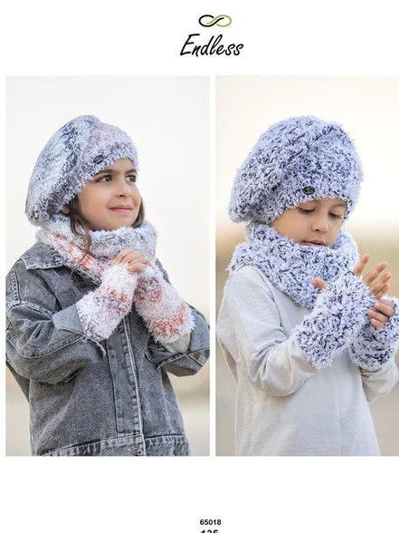 سه تکه بچگانه آران ضربدری مولینه با نخ پرز 2010065018 اندلس