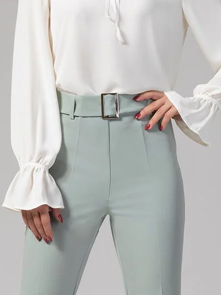 شلوار زنانه پارچه ای کرپ مازراتی دمپا گشاد کلاسیک کامیلا بُرنُس