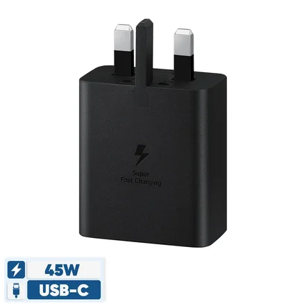 شارژر 45 وات سامسونک + کابل دوسر تایپ سی مدل EP-T4510 مشکی