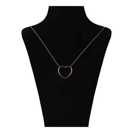 گردنبند طلا حلقه ای فلامینگو طرح قلب کد wn1239