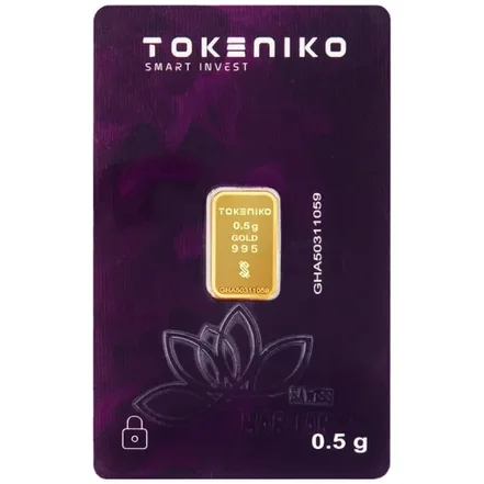 شمش <em>طلا</em> ۰.۵۰۰ گرم ۲۴ عیار توکنیکو