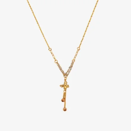 گردنبند طلا حلقه ای فلامینگو  کد wn1278