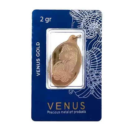 شمش طلا ۲ گرم ۱۸ عیار ونوس