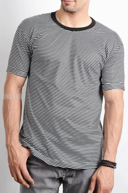 تیشرت مردانه اسپرت Bershka راه‌راه 2797