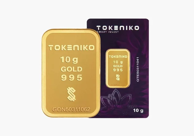 خرید شمش طلا ۱۰ گرمی ۲۴ عیار توکنیکو