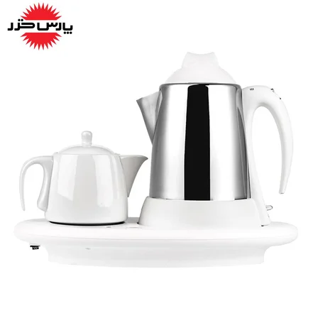 چای ساز پارس خزر مدل TM-3500SP سفید 1.9 لیتری قوری چینی