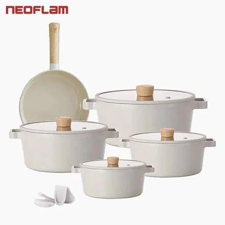 سرویس قابلمه 11 پارچه نیوفلیم فیکا کرم Neoflam Fika