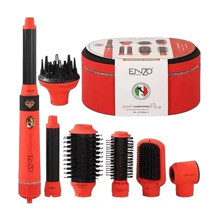 سشوار برس دار حالت دهنده انزو EN-4133 PRO قرمز