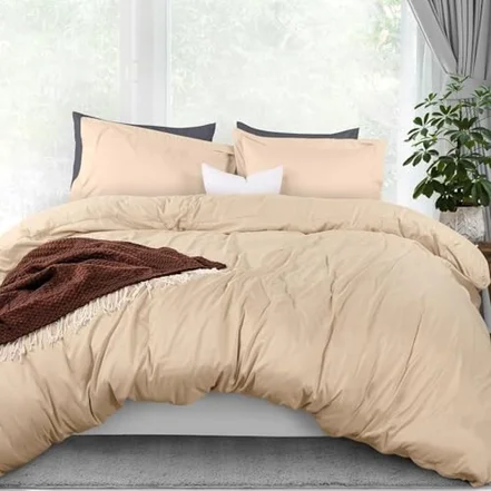 ست روتختی ۳ تکه مدل Premium FOAM CRAFT ۱۰۰% پنبه رنگ بژ ۱۸۰x۲۰۰ سانتی‌متر