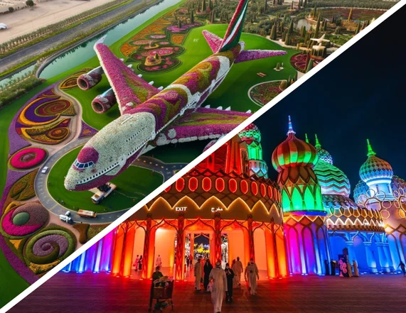 تور ترکیبی باغ گل دبی + دهکده جهانی دبی همراه با ترانسفر