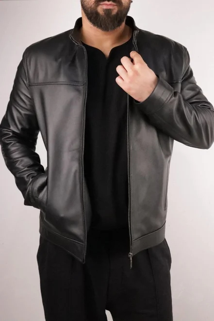 کاپشن چرم طبیعی مردانه