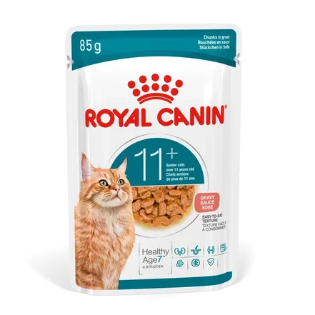 غذای پوچ گربه مسن رویال کنین مدل ایجینگ+11 گروی ROYAL CANIN AGEING +11 GARVY 85 G