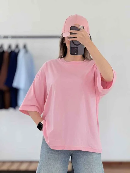 تیشرت باکسی ساده کد 7950
