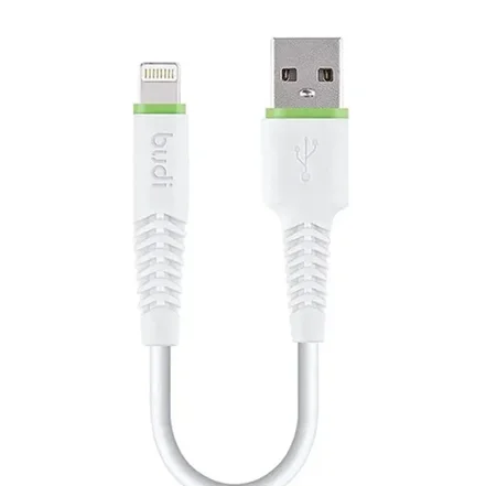 کابل فست شارژ USB به لایتنینگ بودی مدل Budi DC150L02 طول 0.2 متر - سفید