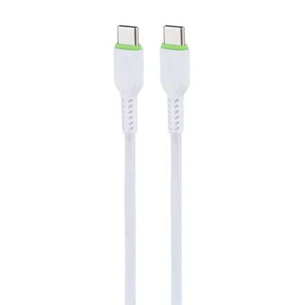 کابل فست شارژ USB-C به USB-C بودی مدل Budi DC158TT10 توان 65 وات طول 1 متر - سفید