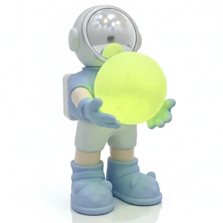 اسپیکر بلوتوثی به همراه نور RGB طرح آدم فضایی کره ماه مدل YM-127