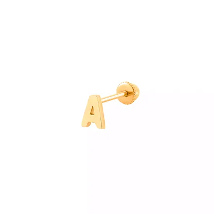 پیرسینگ طلا حرف A مینیمال