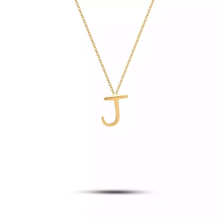 گردنبند طلا زنجیری ومرا حرف J