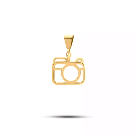 آویز طلا مینیمال دوربین عکاسی