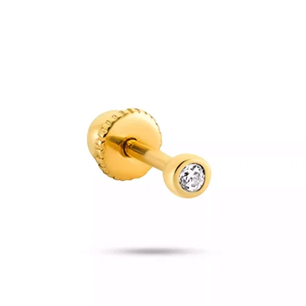 پیرسینگ طلا تک نگین