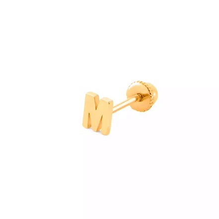 پیرسینگ طلا حرف M مینیمال
