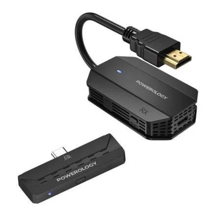 دانگل بی سیم HDMI به Type C مدل PHDMACBK پاورولوژی Powerology Wireless HDMI Type-C Adapter