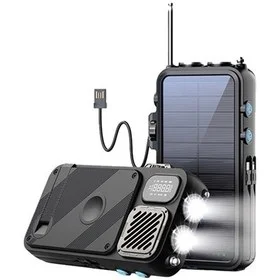 پاوربانک خورشیدی 16000 چند کاره پاورولوژی Powerology 16000mAh Solar PP049