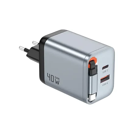 آداپتور شارژر 40 وات مدل اروپا Green Lion GaN Premium EU Plug Wall Charger 40W