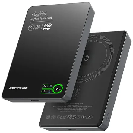پاور بانک پاورولوژی Powerology MagVolt 10000mAh Magnetic Power Bank