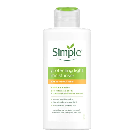 کرم مرطوب کننده و آبرسان سبک SPF15 سیمپل 125میل