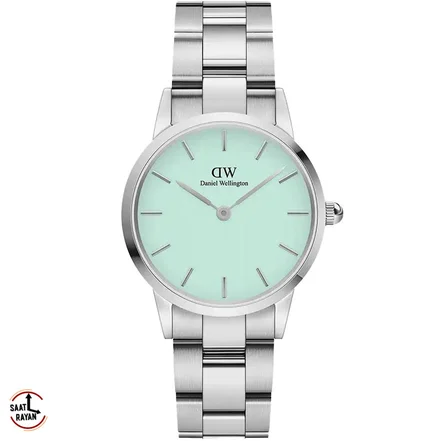 ساعت مچی دنیل ولینگتون زنانه بند فلزی سیلور صفحه تیفانی Daniel Wellington