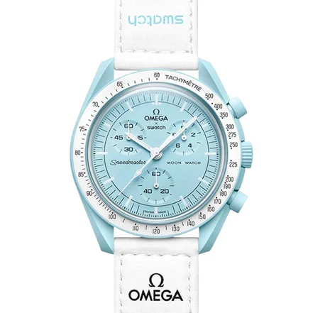 ساعت امگا سواچ مدل ماموریت به سیاره اورانوس بند رابر omega swatch Mission to Uranus