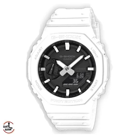 ساعت مچی کاسیو مدل جی شاک سفید Casio G-Shock GA-2100-6AER