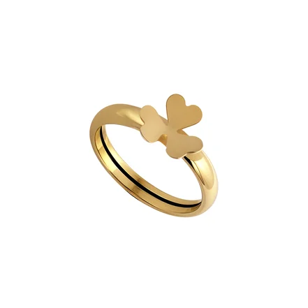 انگشتر طلا 18 عیار زنانه طلاکده مدل تک گل