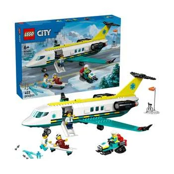 لگو 403  تکه سری City مدل Emergency Air Ambulance Airplane کد 60465