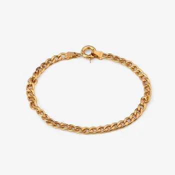 دستبند زنجیری طلا 18 عیار زنانه مطیع ها مدل کارتیه کد 408