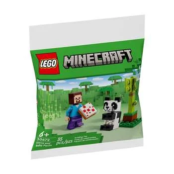 لگو 35 تکه سری Minecraft مدل Steve and Baby Panda کد 30672