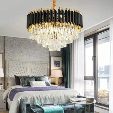 لوستر مدرن کریستالی، مدل آسمان هفتم رنگ کوره ای کد C 105