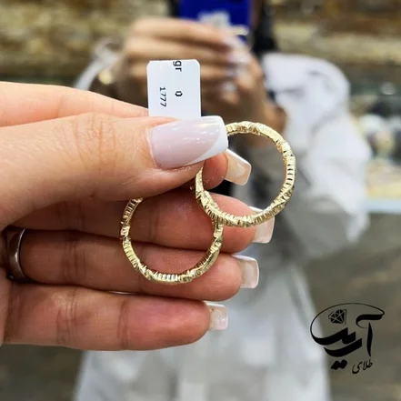 گوشواره طلا تمام تراش مدرن کد 1777
