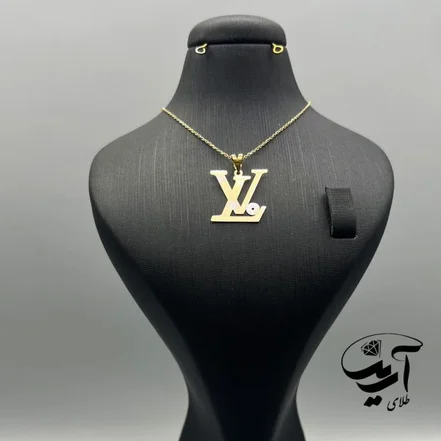 پلاک طلا لیزری دو رنگ کد P193 بدون زنجیر