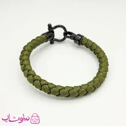 دستبند امگا کنفی مردانه سبز قفل مشکی کیفیت مستر کد 1100