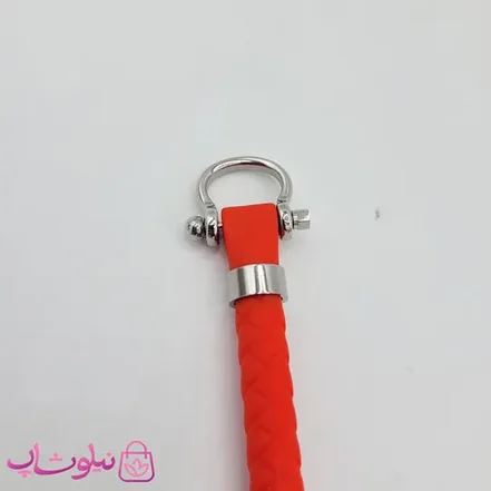 دستبند امگا رابر قرمز مردانه زنانه با قفل نقره ای کیفیت مستر کد 1100